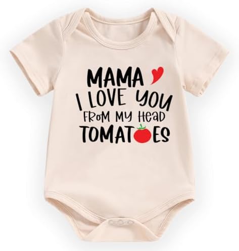hrcfbk Infant Baby Boys Girls Bodysuit Newborn Short Sleeve Funny Letters Print by Hrcfbk