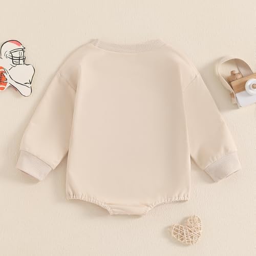 VISGOGO Newborn Infant Baby Boy Oversized Romper Sweater Bodysuits Coming Home - Image 4