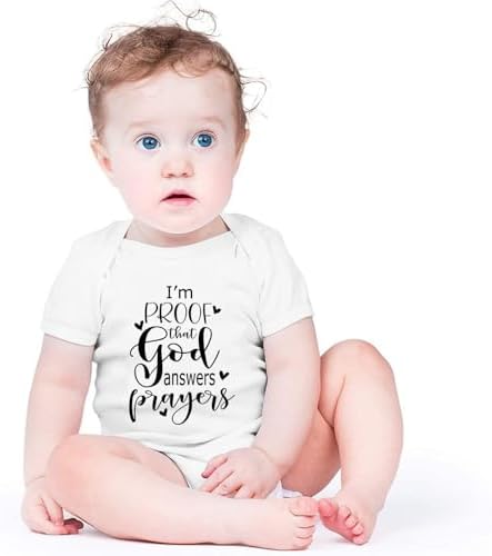 listery I'M Proof That God Answers Prayers Baby Bodysuit Baby Religious Infant - Image 2
