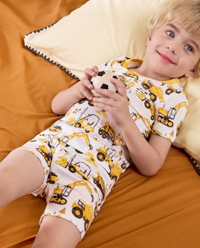 babee Reshinee Bamboo Viscose Toddler Boys Pajamas Set, Short Sleeve Kids - Image 5