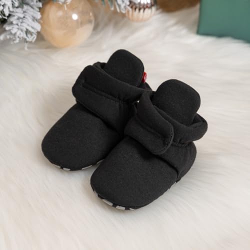 ohsofy Newborn Baby Cotton Booties Stay On Slipper Winter Warm Soft Shoes - Image 6