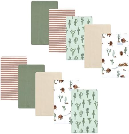Luvable Friends Hudson Baby Flannel Burp Cloths 10pk, Forest Trail by Luvable+Friends