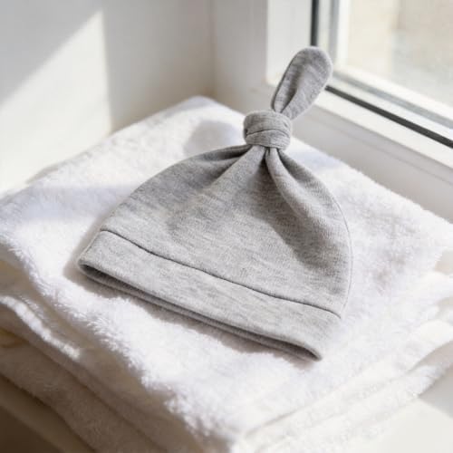 LAWKUL Cotton Baby Newborn Hats Set, 3 Pack, 0-6 Months - Image 7