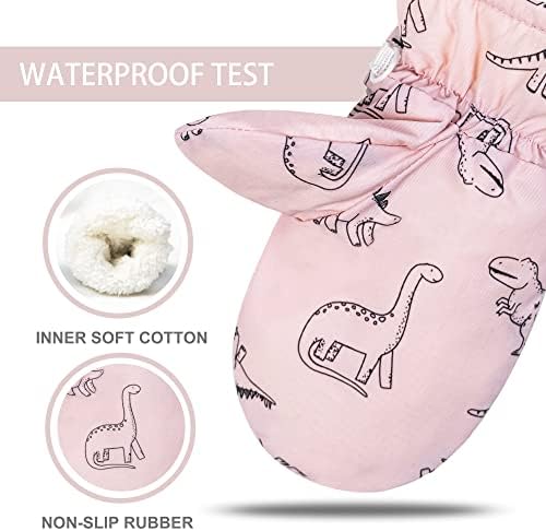 Toddler Mittens Lined Fleece Snow Gloves - Image 2