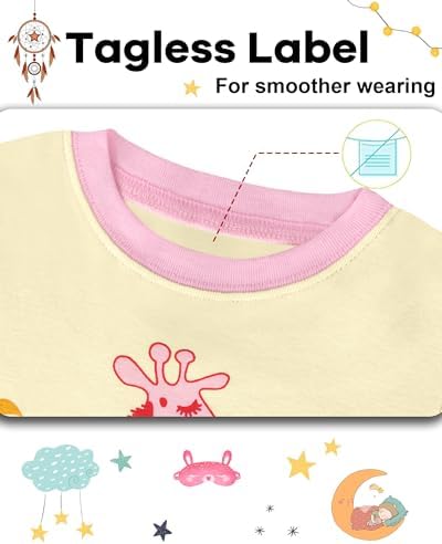DAUGHTER QUEEN Girls Summer Pajamas Set 4 Pieces 100% Cotton Sleepwear Size 18 - Image 3