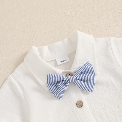 PUHHAPIEY Baby Boy Gentleman Wedding Outfit Dress Romper Suspender Pants | 0 3 - Image 4