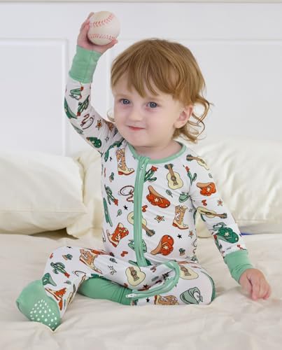 babee Reshinee Bamboo Viscose Baby Footie Pajama, Zipper Sleeper Boys Girls - Image 2