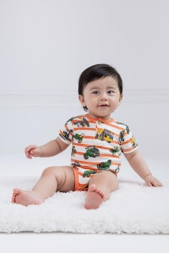 John Deere Farm Animals Tractor Truck Baby 5 Pack Short Sleeve Bodysuits - Image 2