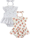 Baby Girls Romper Summer Ruffled Sleeve Bodysuit Dresses Infant Girl Clothes by ZAVBABY