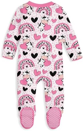 uideazone Baby Girls Footed Pajamas, Zip Sleeper - Image 2