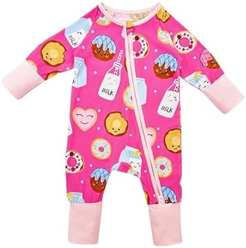 Bow Dream Bamboo Pajamas for Baby, Rayon Sleeper Romper Jumpsuit Outfit | 93% - Image 3