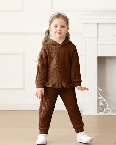Mioglrie Baby Toddler Girl Clothes Infant Fall Winter Hoodie Solid Outfits - Image 2