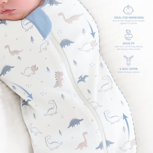 Baby Swaddle 0-2 Months, Cotton Arm-In Zipper Sleep Sack, Wearable Blankets Wrap - Image 5