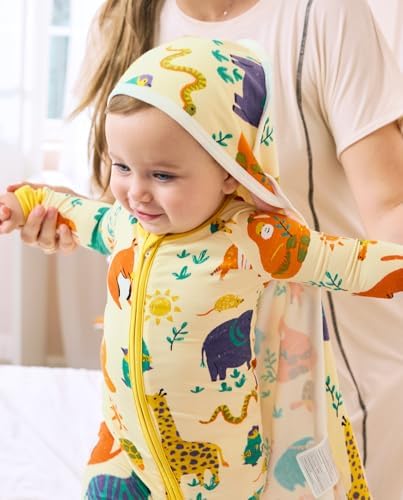 babee Reshinee Bamboo Viscose Baby Footie Pajama, Zipper Sleeper Boys Girls - Image 4