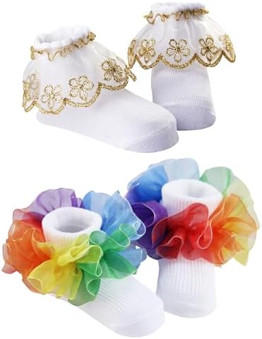 PrinceSasa Little Baby Girl Princess Lace Ruffles Socks Set - Image 5