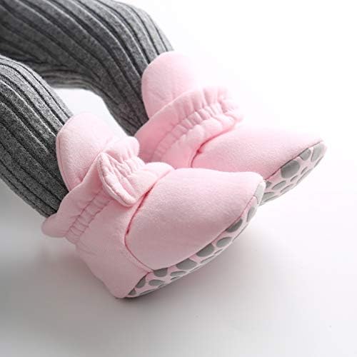 HsdsBebe Unisex Newborn Baby Cotton Booties Non-Slip Sole - Image 2