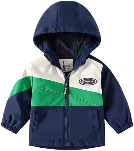 Boys' Hooded Dinosaur Jacket Windbreaker Outerwear by Banibear