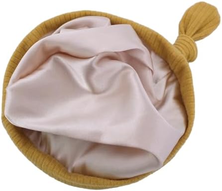 Silky Satin Lined Newborn Hat Hair Care Knot Beanie Hats - Image 3