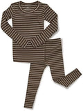 AVAUMA Stripe Pattern Baby Boys Girls Pajama Set Kids Toddler Snug fit Ribbed by AVAUMA
