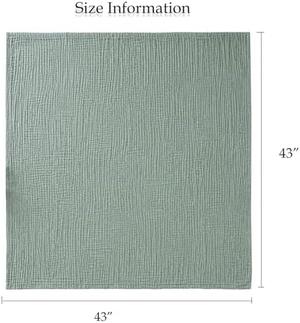 Aablexema Muslin Baby Blanket 6-Layer 43"x43" - Image 2