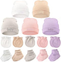 BQUBO Newborn Baby Hat Mittens Socks Set Infant Cotton Beanie Gloves Thick Warm by DRESHOW