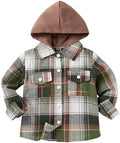 YOUNGER STAR Toddler Kids Boys Girls Flannel Hooded Plaid Shirt Button Baby Red by YOUNGER+STAR