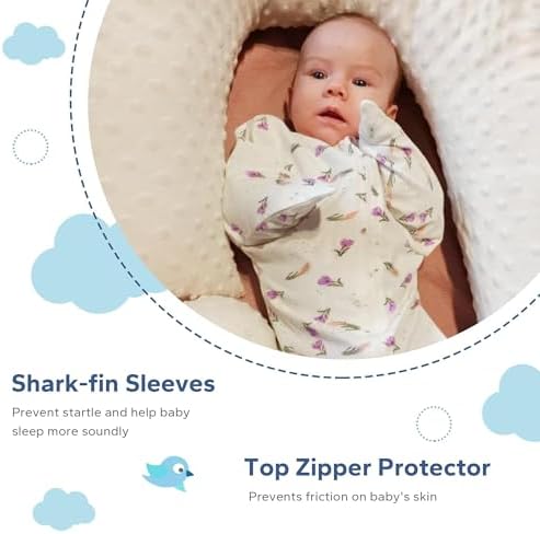 ZIGJOY Swaddle Sleep Sack 3-6 Months, 1.0 Tog Cotton Baby Swaddle Blanket - Image 3