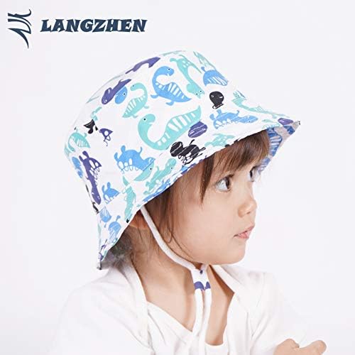 LANGZHEN Sun Protection Hat for Kids Toddler Boys Girls Wide Brim Summer - Image 3