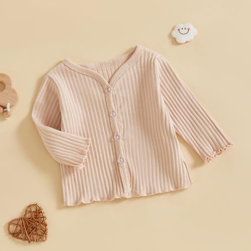 Kids Toddler Girls Lightweight V Neck Cardigan Sweater Long Sleeve Button Down - Image 3