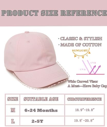 Toddle Baseball Caps Baby Girl Baseball Hats Baby Boy Caps Toddler Girl Sun Hats - Image 7