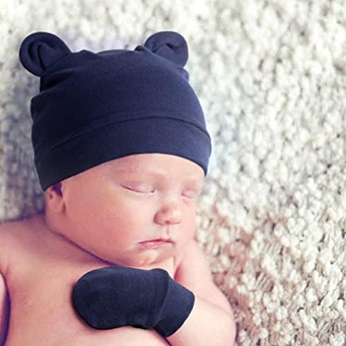 Newborn Baby Hats and Mittens Set Infant Bow Beanie Cap Toddler Gloves Newborn - Image 6