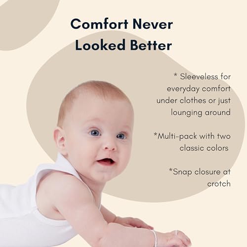 Feathers Baby Soft Cotton One Piece Bodysuit Undershirt, Sizes 3M-36M - Image 4