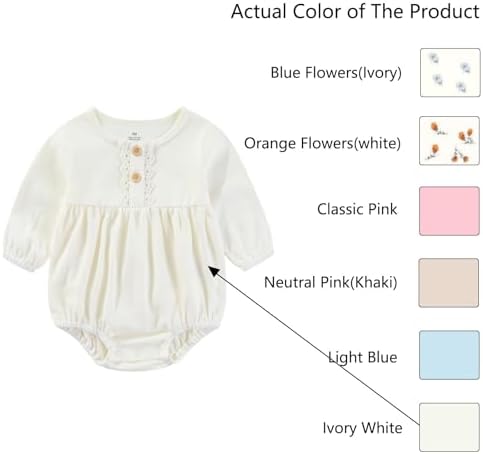 Ruliby Baby Girls Clothes Cotton Bubble Romper Summer Newborn Outfits | - Image 3