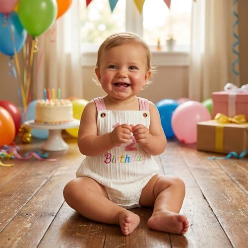 Honganda Baby Boy 1/2 Birthday Outfit Half Way to One Cake Smash Romper - Image 2