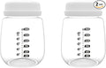 2pcs Breast Pump Collection Bottles for Spectra S2 S1 9 Plus Motif Luna Breast Pumps, 6.oz 180ml Reusable Wide Neck Bottles with Collar and Sealing Disc, Replace for Spectra Bottle