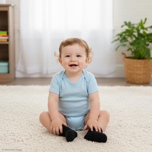 Baby Crew Socks, Cotton Rich Newborn Fit 0–3/3–6/6–12 Months - Image 2