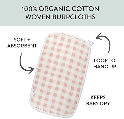 HonestBaby Organic Cotton Multi-layer Burp Cloths Multipack, One Size - Image 4