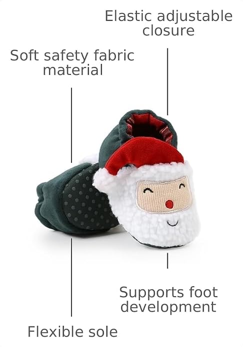 Ohwawadi Infant Baby Boys Girls Slippers Cozy Fleece Booties Soft Bottom Warm - Image 3