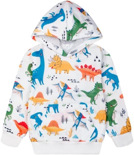 RETSUGO Baby Boys Dinosaurs Hoodie Boy Girls Truck Pullover by RETSUGO