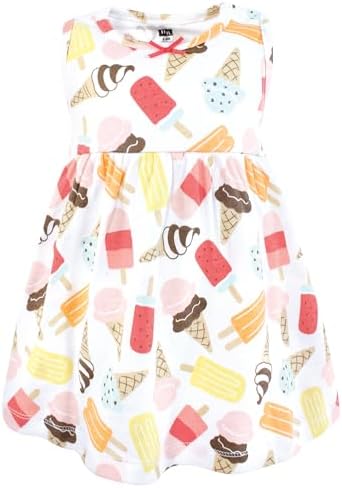 Hudson Baby Infant and Toddler Girls Cotton Dress and Cardigan Set - Image 4