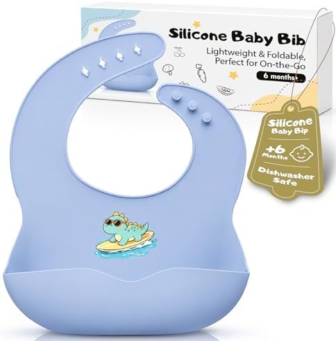 Silicone Baby Bib, Adjustable Feeding Bib, Food Catcher by Unknown