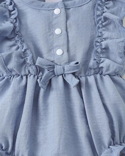 Renotemy Baby Girl Clothes Summer Rompers Cute Outfits Preemie-18 Months | - Image 4