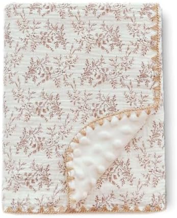 Baby Swaddel Blanket Cotton Muslin Thick Bath Towel Dotted Backing Double Layer by Gunnaicat