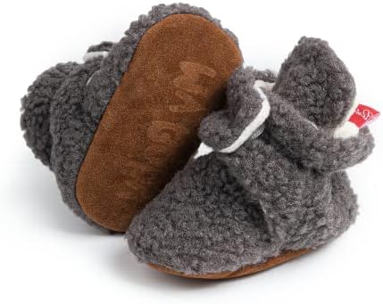 Meckior Newborn Infant Baby Girls Boys Warm Fleece Winter Booties First Walkers by Meckior