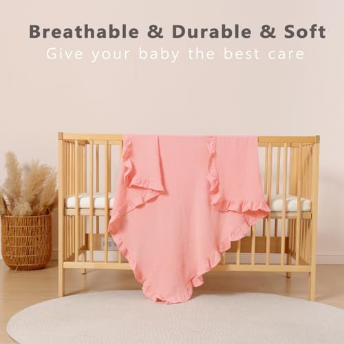 Organic Muslin Baby Blankets 43.3x43.3 Soft Unisex Swaddle Blanket - Image 6