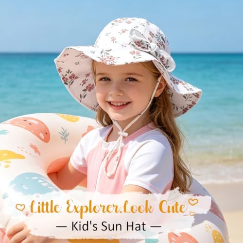 Baby Sun Hat Infant Toddler Girl Kids Sun Protection Beach Bucket Hats - Image 3