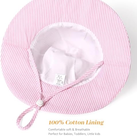 Baby Girl Sun Hat Kids Summer Beach Wide Brim Hats Toddler Bucket Hat - Image 5