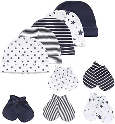 MAMIMAKA Baby Hat and Mittens Set Newborn Baby Hats Caps by MAMIMAKA