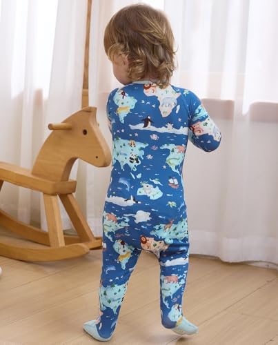 babee Reshinee Bamboo Viscose Baby Footie Pajama, Zipper Sleeper Boys Girls - Image 6