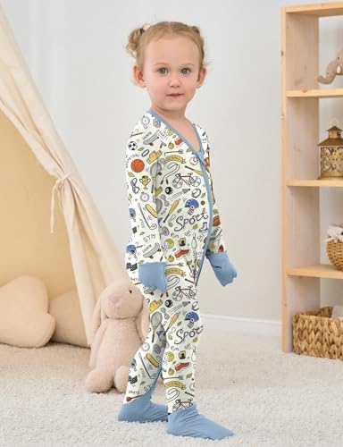 Jimonda Unisex Baby Zipper Footies Pajamas 3-Pack - Image 5